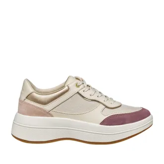 Geox Spherica Ecub-3 Beige Suede-Accent Sneakers