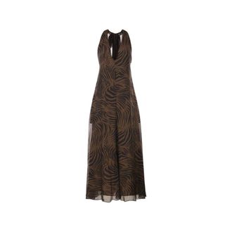 Max Mara Maxi Dresses, female, Brown, Size: 2XS Salice Dress