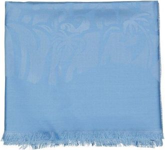 Lanvin Blue Silk Womens Scarf