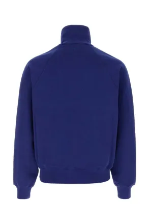 Ami Mens Blue Cottons Sweatshirt Royalblue Exterior: Cotton Felpe Sweater