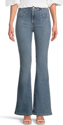 Free People We The Free Jayde Flare Jeans Womens Jeans Sunburst Blue : 24 33.5, Polyester/Elastane/Denim