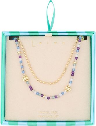 Leith Layered Necklace in Blue Multi- Gold at Nordstrom Rack