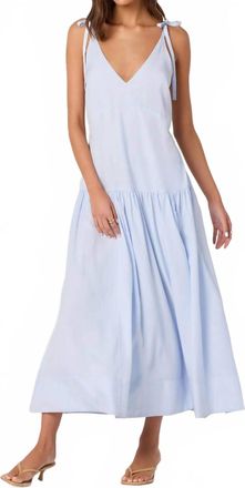 Astr Amalina V-Neck Dress In Light Blue