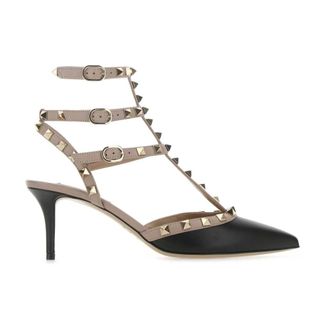 Valentino Garavani Pumps, female, Multicolor, Size: 6 US Two-tone leather Rockstud pumps