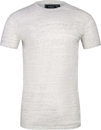 Siksilk T-Shirt SIKSILK Siksilk T-Shirt Marl, Herren, Gr. S, wei&szlig;, Obermaterial: 95% Baumwolle CO. 5% Polyester PES., Shirts T-Shirt