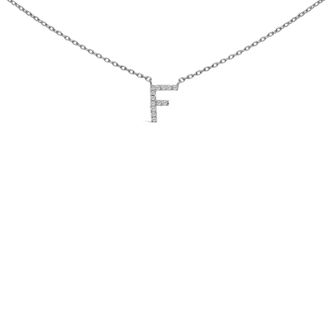 House of Brilliance 10K Gold Diamond Accent A-Z Block Initial Pendant Necklace