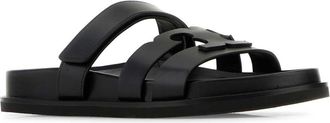 Tory Burch Womens Sport Slide Black Bovine Leather Sandal
