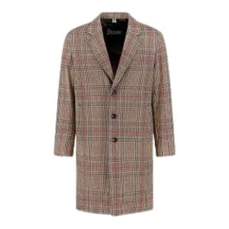 Herno Single-Breasted Coats, male, Multicolor, XL, Coat in Glen Check R-Wool