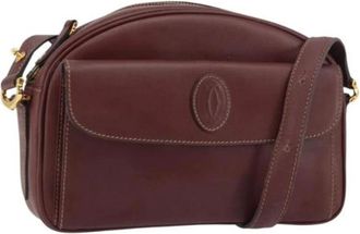 Cartier Pre-owned Cross Body Bags, female, Red, Size: ONE SIZE Pre-owned Leather Shoulder Bag