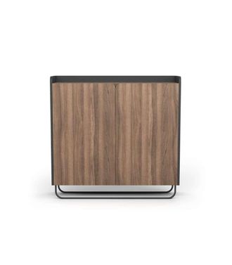 HERDASA Recibidor Zapatero 2 Puertas Modelo 526 Acabado Grafito/nogal Claro, 87 Cm (alto) X 90 Cm (ancho) X 25.5 Cm (prof.)