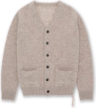 Fortela Edmund Merino Wool Cardigan in Taupe at Nordstrom, Size Medium Eu