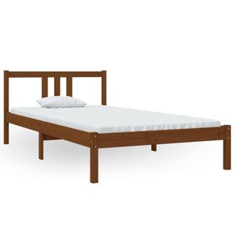 Berkfield Home Bed Frame Honey Brown Solid Wood 100x200 cm