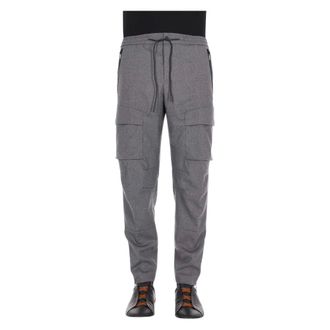Pantaloni Torino Heren, Broeken, Grijs, Maat: L Wol