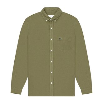 Lacoste Camicia in lino - Heren - Casual Overhemden - Groen - 3XL - Linnen - Overhemden