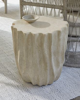 Neiman Marcus Ruffle Outdoor Garden Seat