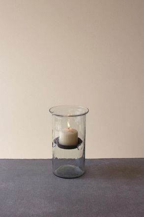 Kalalou Mini Glass Candle Cylinders W Rustic Insert - Medium