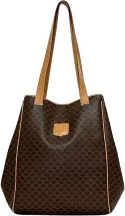 Celine Pre-owned Vintage Tote Bag - Dames - Vintage Shopper - Bruin - ONE Size - Leer - Vintage
