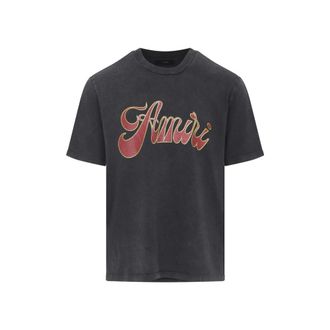 Amiri Black Crewneck Logo T-Shirt