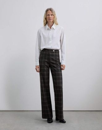 Scalpers Pantaloni marroni a quadri-Marrone