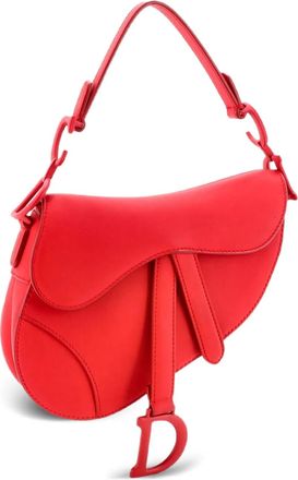 Dior Ultra Matte Saddle Handbag Leather Mini shoulder bag - Rood