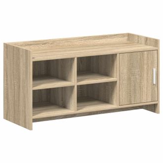 vidaXL Armario Zapatero Con Puerta Roble Sonoma 100 X 39,5 X 51 Cm Vidaxl