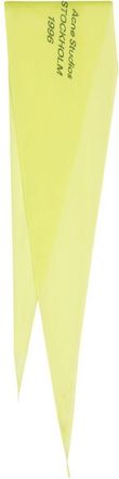 Acne Studios logo-print silk scarf - unisex - Silk - One Size - Yellow