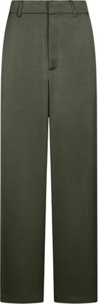 Neo Noir Emmett Heavy Sateen Pants - Dames - Broeken - Groen - Maat: S Satijn