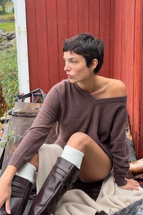 Pilcro 100% Cashmere V-Neck Sweater