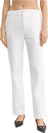 Fay Witte Loose Fit Chino Broek - Dames - Chinos - Wit - W27 - Katoen - Broeken