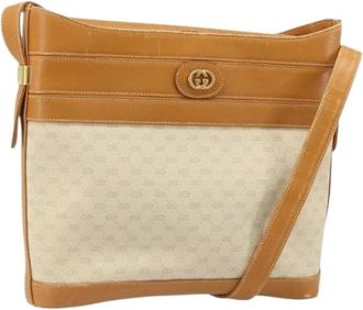 Gucci Pre-owned Vintage Schoudertas - Dames - Vintage Schoudertas - Beige - ONE Size - Leer - Vintage