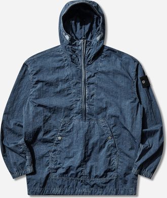 Stone Island Men s Hollow Fibre Nylon Indigo-TC + Marmo Corrosion Hooded Anorak Indigo