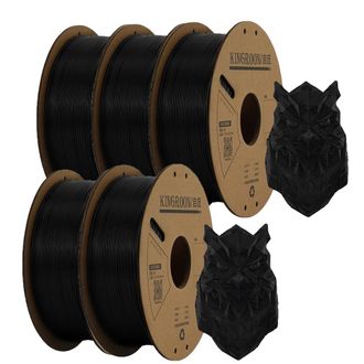 OEM Filamento Para Impresora 3d, 1,75 Mm De Di&aacute;metro, Sin Burbujas, 5 Rollos, Negro