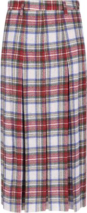 Maison Margiela Gonna Midi Con Motivo Tartan