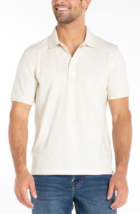 Liverpool L.A. Cotton Piqu&eacute; Polo in Egret at Nordstrom, Size X-Large