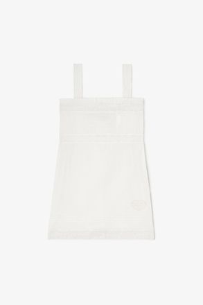 Ganni White Mini Dress in Cotton - Size 8/10 Organic