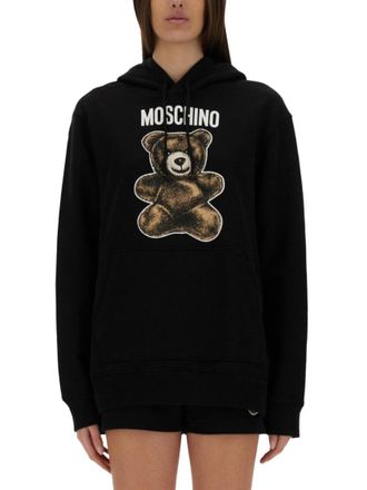 Moschino Relaxed Fit Black Hoodie