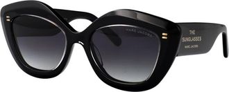 Marc Jacobs Stijlvolle zonnebril met modelnaam - Dames - Zonnebrillen - Zwart - 52 MM - Accessoires