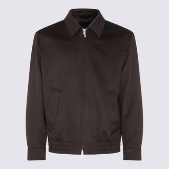 Lardini Dark Grey Wool Casual Jacket