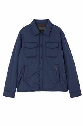 Moorer Mens Shirt Collar Padded Jacket In Malachite