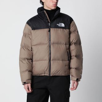 The North Face 1996 Retro Nuptse Puffer Jacket In Brown And Black