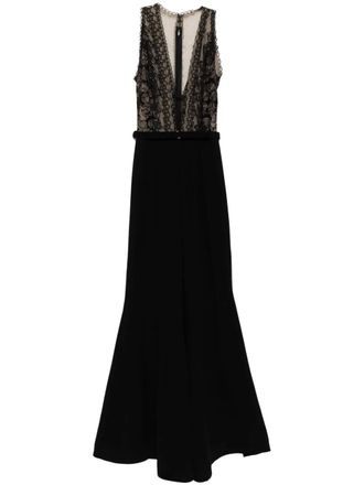 Saiid Kobeisy lace jumpsuit - Black