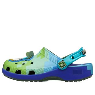 Crocs (GS) Crocs Classic Clog Minecraft Chicken Jockey Green Blue 214371-90H