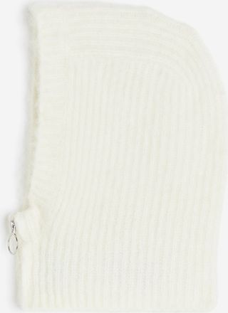 H&M Gerippte Sturmhaube aus Wollmischung - White