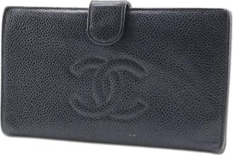 Chanel Tweedehands leren portemonnees - Dames - Vintage Accessoires - Zwart - ONE Size - Vintage