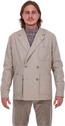 Tagliatore Veste Crois&eacute;e - Heren - Blazers - Beige - L - Wol - Jassen