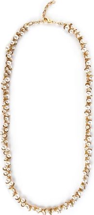 Deepa Gurnani Nani Faux Pearl Necklace in Gold at Nordstrom