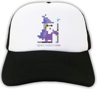 Generic Open Source Magician Sorcerer Open Sourcerer Trucker Cap Black