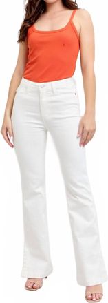 Judy Blue Side Slit Slim Bootcut Jeans In White