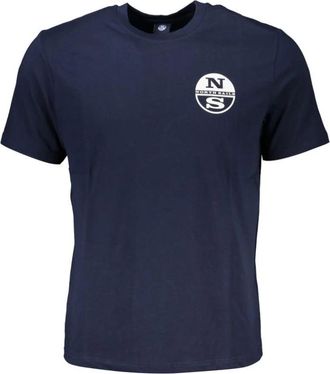 North Sails Blu Cotton T-Shirt - Heren - T-shirts - Blauw - L - Tops