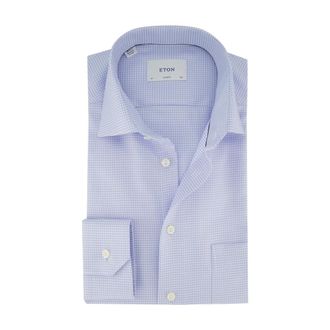 Eton Heren, Overhemden, Blauw, Maat: 2XL Katoen